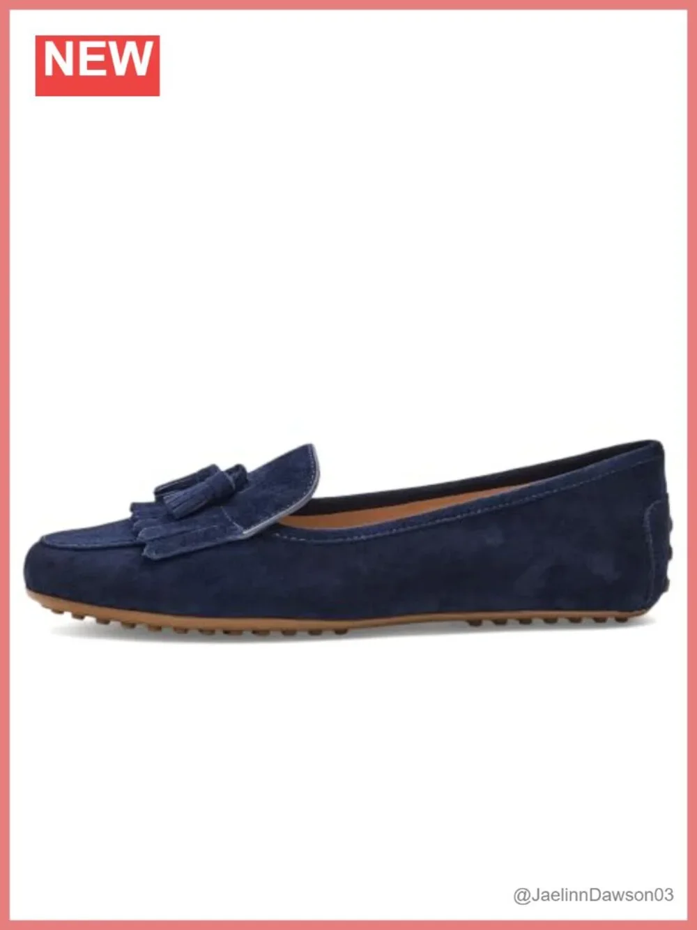 Suede Kiltie Driver Loafers Slip-On Leather